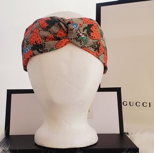 New womens Gucci silk twill headband